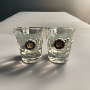 2 Air Force Academy 3D shot Glasses Preowned Mint Bar Accessories Commemorative